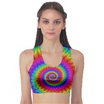 Psychedelic Rainbow Spiral  Sports Bra