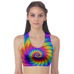 Psychedelic Rainbow Spiral  Sports Bra