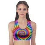 Psychedelic Rainbow Spiral  Sports Bra