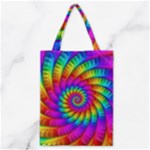 Psychedelic Fractal Rainbow Spiral  Classic Tote Bag