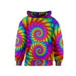 Psychedelic Fractal Rainbow Spiral  Kids  Pullover Hoodie