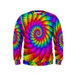 Psychedelic Fractal Rainbow Spiral  Kids  Sweatshirt