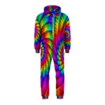 Psychedelic Fractal Rainbow Spiral  Hooded Jumpsuit (Kids)