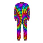 Psychedelic Fractal Rainbow Spiral  OnePiece Jumpsuit (Kids)