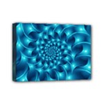 Glossy Light Blue Spiral Fractal Mini Canvas 7  x 5  (Stretched)