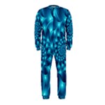 Glossy Light Blue Spiral Fractal OnePiece Jumpsuit (Kids)