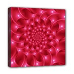 Glossy Rose Pink Spiral Fractal  Mini Canvas 8  x 8  (Stretched)