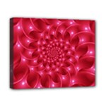 Glossy Rose Pink Spiral Fractal  Canvas 10  x 8  (Stretched)