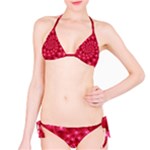 Glossy Rose Pink Spiral Fractal  Bikini Set