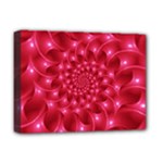 Glossy Rose Pink Spiral Fractal  Deluxe Canvas 16  x 12  (Stretched) 