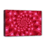 Glossy Rose Pink Spiral Fractal  Deluxe Canvas 18  x 12  (Stretched)