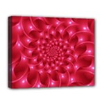 Glossy Rose Pink Spiral Fractal  Deluxe Canvas 20  x 16  (Stretched)