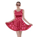 Glossy Rose Pink Spiral Fractal  Skater Dress