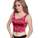 Glossy Rose Pink Spiral Fractal  Crop Top