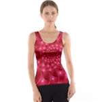 Glossy Rose Pink Spiral Fractal  Tank Top