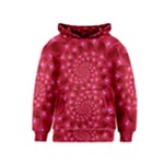 Glossy Rose Pink Spiral Fractal  Kids  Pullover Hoodie