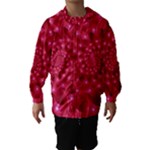 Glossy Rose Pink Spiral Fractal  Hooded Wind Breaker (Kids)