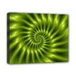 Glossy Lime Green Spiral Fractal  Canvas 10  x 8  (Stretched)