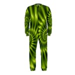 Glossy Lime Green Spiral Fractal  OnePiece Jumpsuit (Kids)