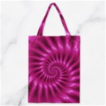 Glossy Hot Pink Fractal Spiral Classic Tote Bag