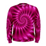 Glossy Hot Pink Fractal Spiral Men s Sweatshirt