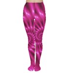 Glossy Hot Pink Fractal Spiral Tights