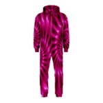 Glossy Hot Pink Fractal Spiral Hooded Jumpsuit (Kids)