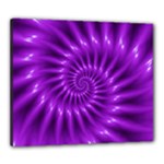 Glossy Bright Purple Fractal Spiral  Canvas 24  x 20  (Stretched)