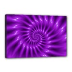 Glossy Bright Purple Fractal Spiral  Canvas 18  x 12  (Stretched)