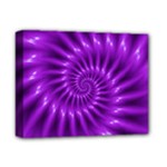 Glossy Bright Purple Fractal Spiral  Deluxe Canvas 14  x 11  (Stretched)