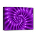 Glossy Bright Purple Fractal Spiral  Deluxe Canvas 16  x 12  (Stretched) 