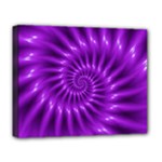 Glossy Bright Purple Fractal Spiral  Deluxe Canvas 20  x 16  (Stretched)