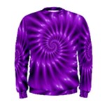 Glossy Bright Purple Fractal Spiral  Men s Sweatshirt