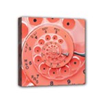 Apircot Orange Vintage Retro Rotary Dial Spiral Droste  Mini Canvas 4  x 4  (Stretched)