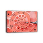 Apircot Orange Vintage Retro Rotary Dial Spiral Droste  Mini Canvas 6  x 4  (Stretched)