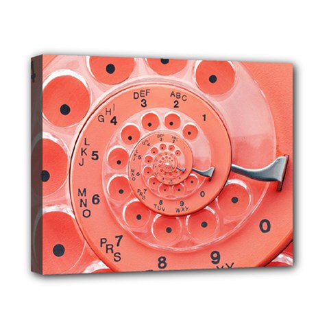 Apircot Orange Vintage Retro Rotary Dial Spiral Droste  Canvas 10  x 8  (Stretched) from ArtsNow.com