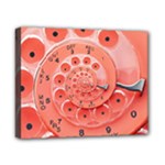 Apircot Orange Vintage Retro Rotary Dial Spiral Droste  Canvas 10  x 8  (Stretched)