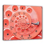 Apircot Orange Vintage Retro Rotary Dial Spiral Droste  Canvas 24  x 20  (Stretched)