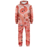 Apircot Orange Vintage Retro Rotary Dial Spiral Droste  Hooded Jumpsuit (Men)