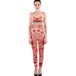 Apircot Orange Vintage Retro Rotary Dial Spiral Droste  OnePiece Catsuit