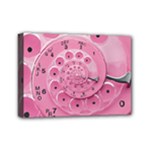 Retro Vintage Pink Rotary Dial Spiral Droste Mini Canvas 7  x 5  (Stretched)