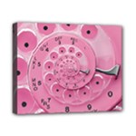 Retro Vintage Pink Rotary Dial Spiral Droste Canvas 10  x 8  (Stretched)