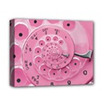 Retro Vintage Pink Rotary Dial Spiral Droste Deluxe Canvas 14  x 11  (Stretched)