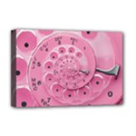 Retro Vintage Pink Rotary Dial Spiral Droste Deluxe Canvas 18  x 12  (Stretched)