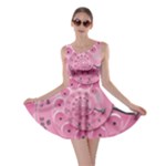 Retro Vintage Pink Rotary Dial Spiral Droste Skater Dress