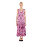 Retro Vintage Pink Rotary Dial Spiral Droste Sleeveless Maxi Dress