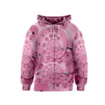 Retro Vintage Pink Rotary Dial Spiral Droste Kids  Zipper Hoodie