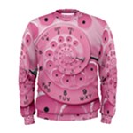 Retro Vintage Pink Rotary Dial Spiral Droste Men s Sweatshirt