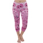 Retro Vintage Pink Rotary Dial Spiral Droste Capri Winter Leggings 