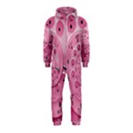 Retro Vintage Pink Rotary Dial Spiral Droste Hooded Jumpsuit (Kids)